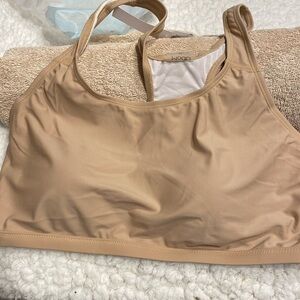 Maley solid 10 racer back swim bra size XL. NWT